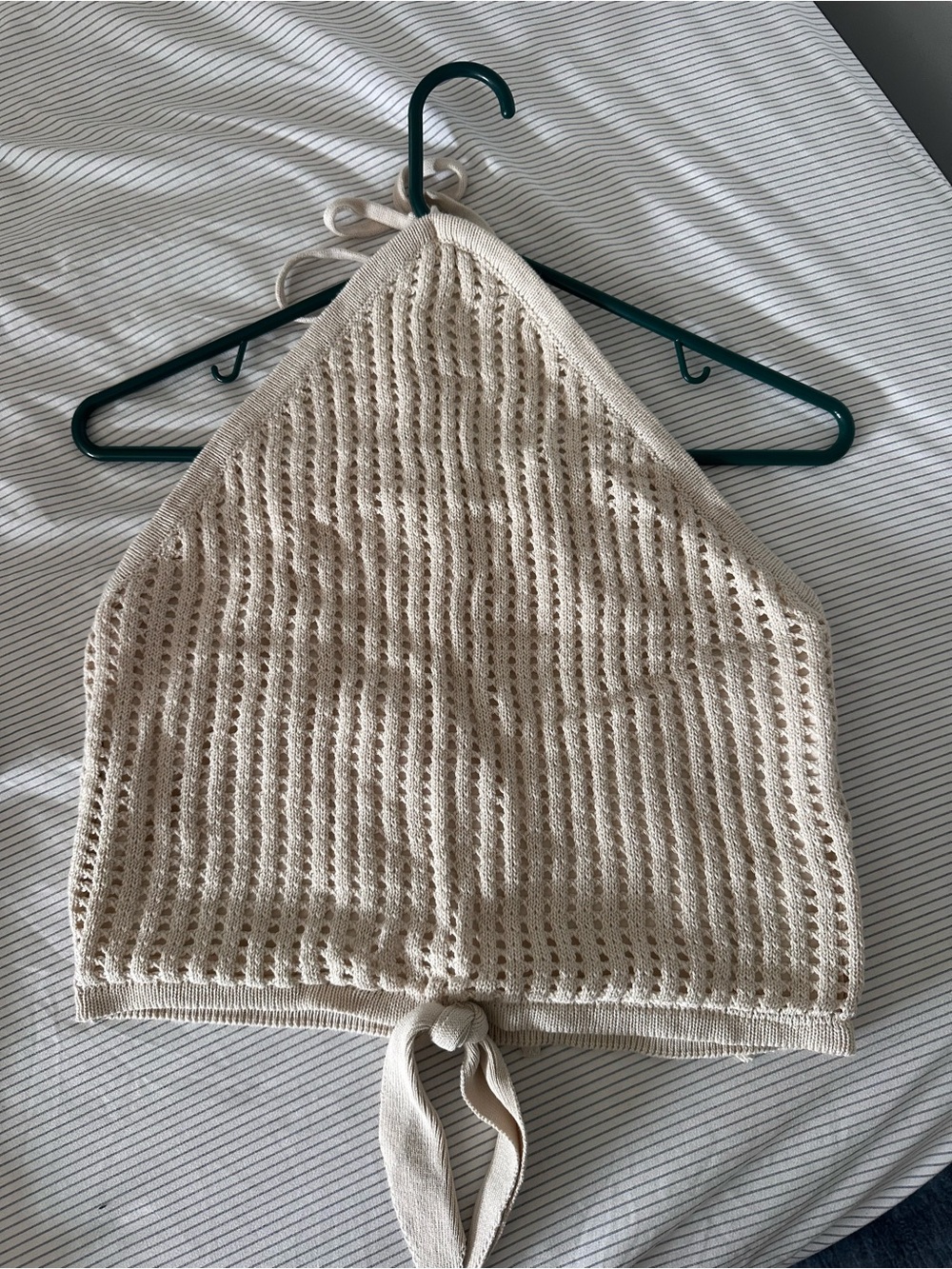 Guess by Marciano Cream Crochet Halter Tank Top